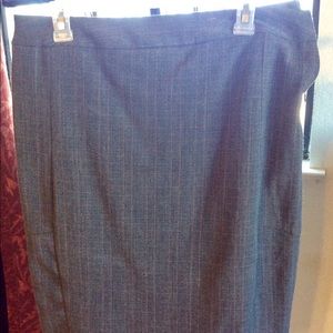 pin strip pencil skirt